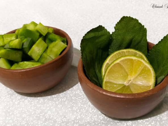 Jus de cactus, mélisse et citron