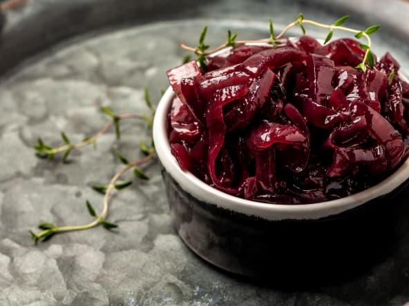 Compote d'oignons rouges