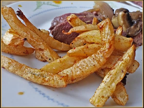 Frites de radis noir au four