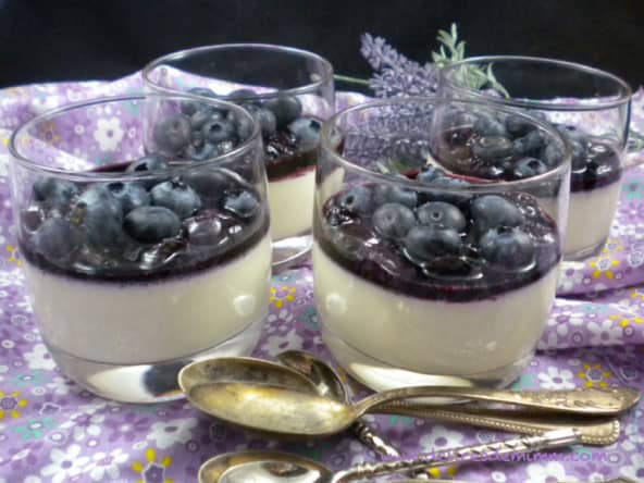 Panna cotta tonka et myrtilles