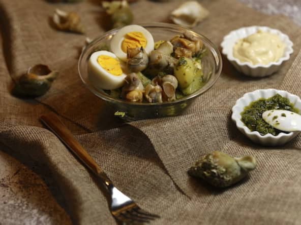 Salade de pommes de terre bulots et pesto