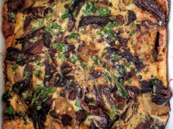 Tortilla aux cèpes et pommes de terre