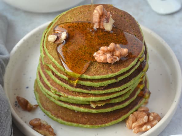 Pancakes aux épinards et à la banane