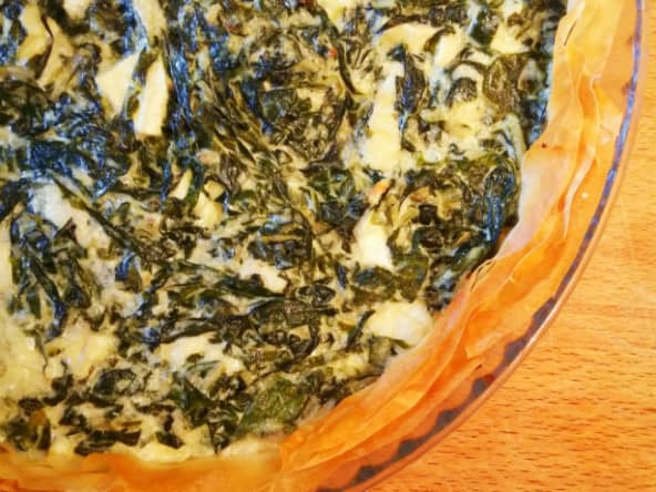 Tarte au chèvre et aux blettes