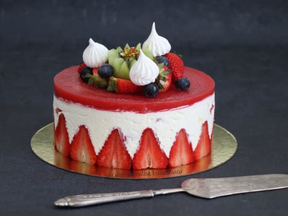 Fraisier à la ganache montée