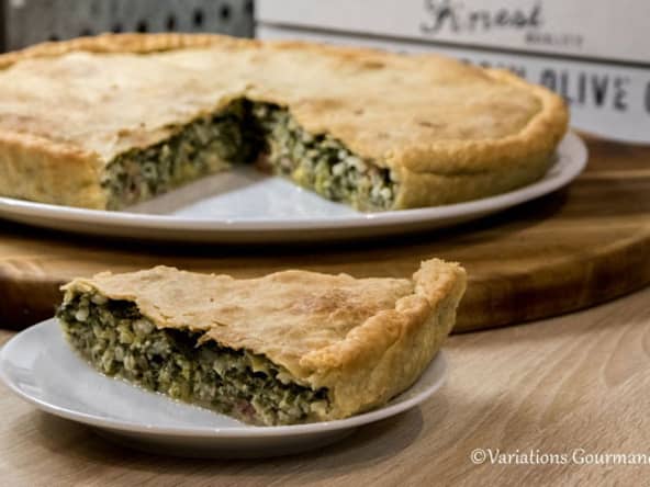 Tourte aux blettes salée, pâte fine à l'huile d'olive : une recette niçoise classique