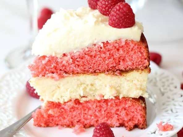 Gâteau moelleux à la mousse de fromage blanc 0%