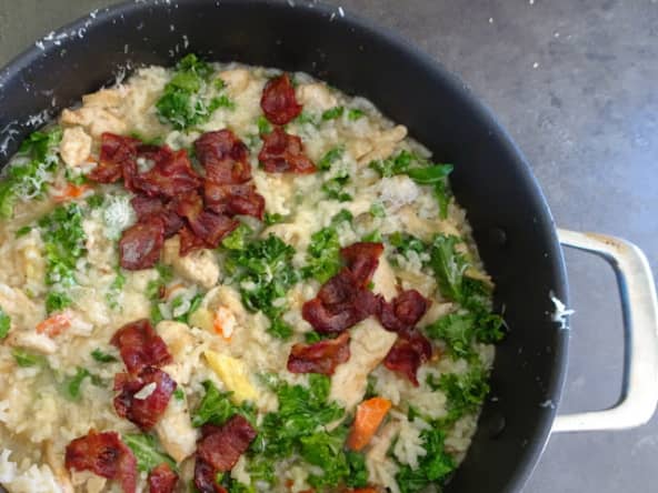 Risotto poulet chou kale