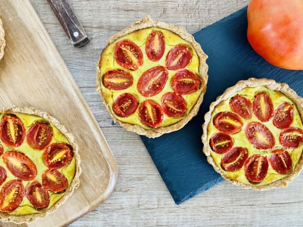 Tartelettes tomate ricotta pesto
