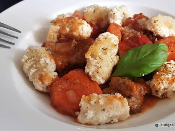 Gnocchi à la farine d'amandes et mozzarella 