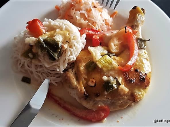 Poulet mariné coco citron