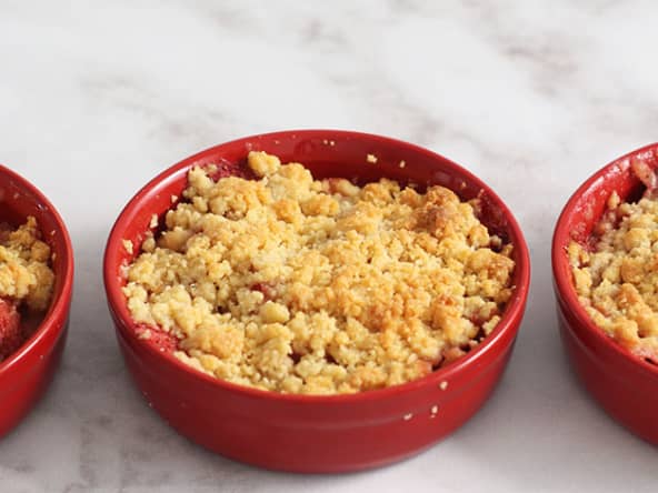 Crumble fraise-rhubarbe