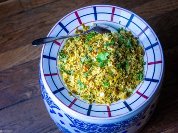 Chou épicé au riz
