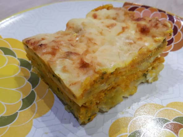 Potiron et ravioles faciles en gratin