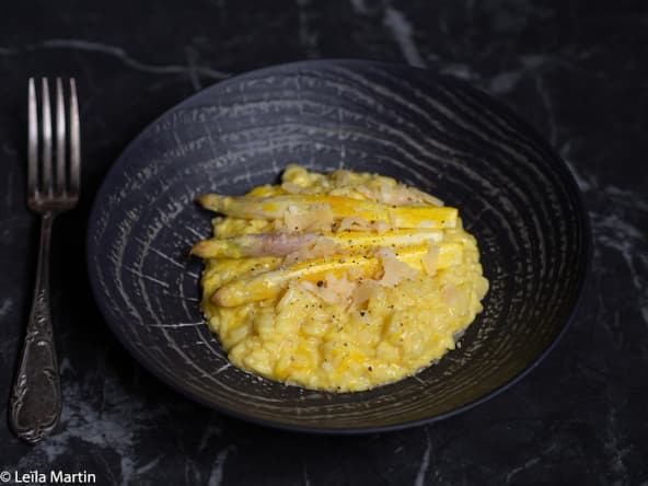Risotto aux asperges blanches d'Alsace et au safran