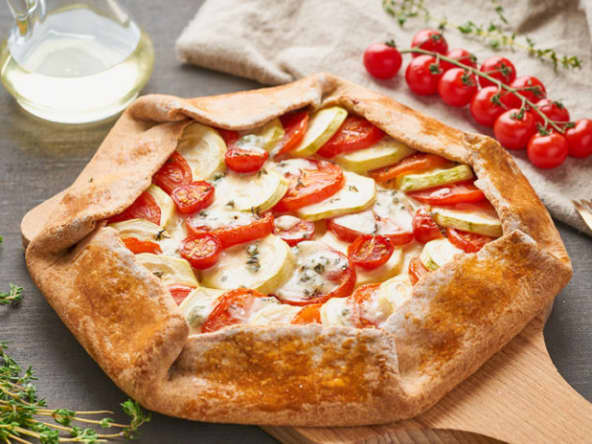 Galette aux légumes et jambon