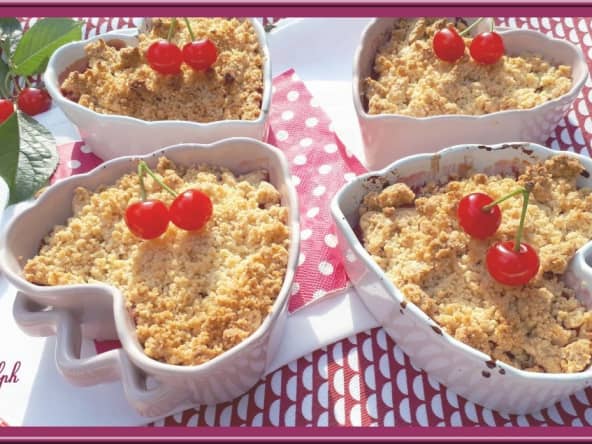 Crumble amande cerises