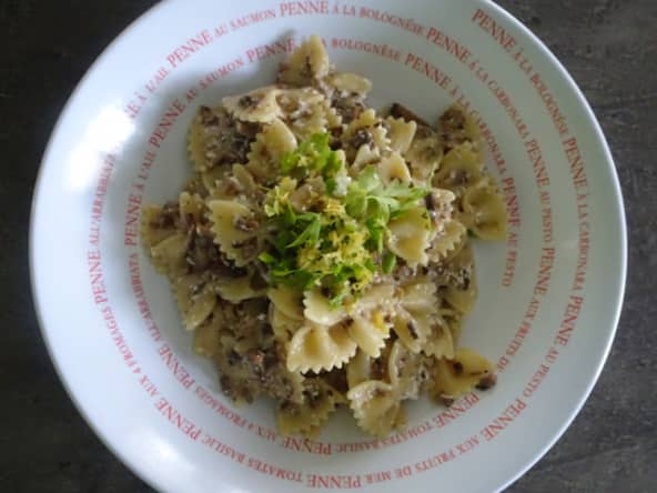 Farfalle aux champignons