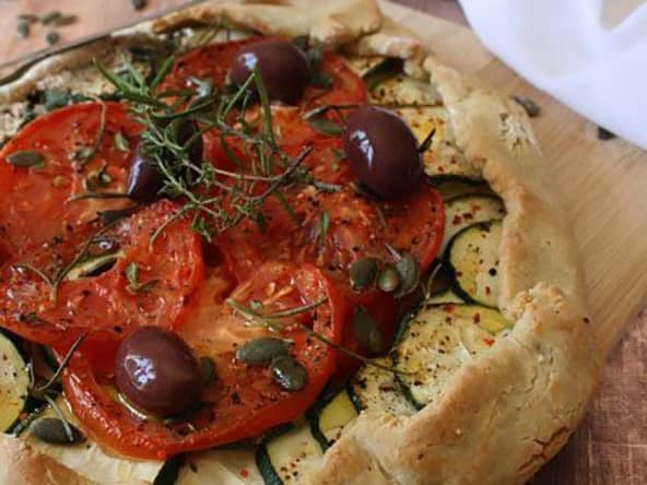 Tarte rustique courgette tomate