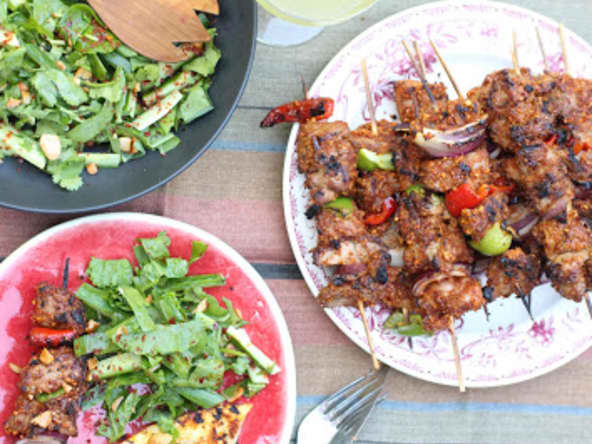 Brochettes d'agneau aux cacahuètes