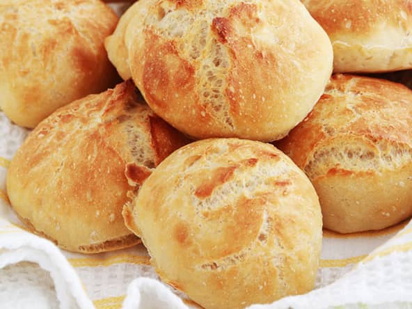 Petits pains sans pétrissage
