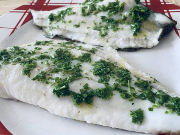 Turbot au beurre de persil