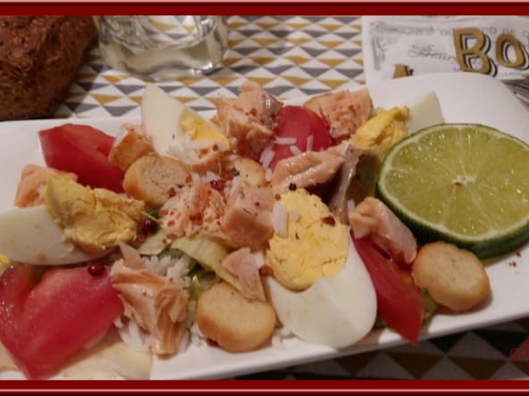 Salade de saumon croustillant