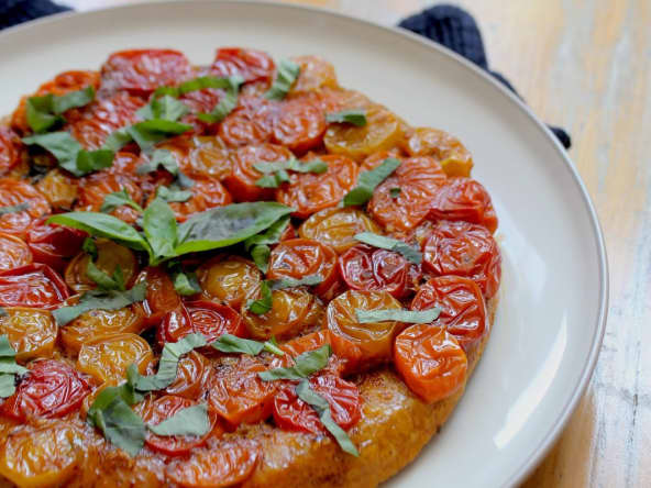 Tarte tatin de tomates cerises