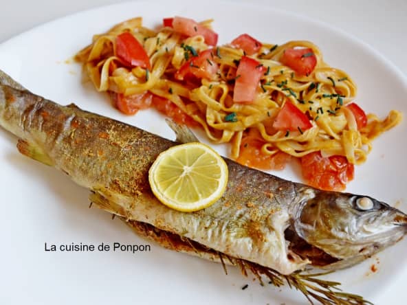 Truite fario cuite au four
