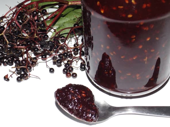 Confiture baies de sureau et pommes sauvages