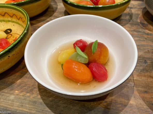 Tomates cerises parfumées à la verveine
