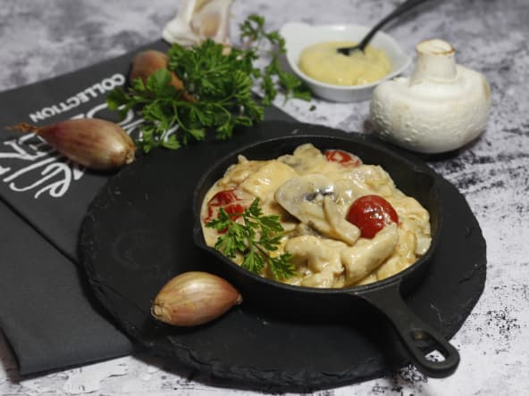 Ragoût de poulet à la moutarde