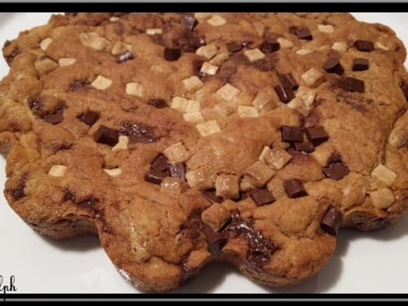 Cookie géant chocolat noir et blanc