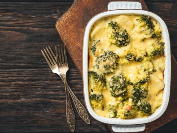 Gratin de brocoli et jambon