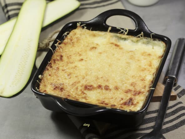 Gratin de courgettes au saumon