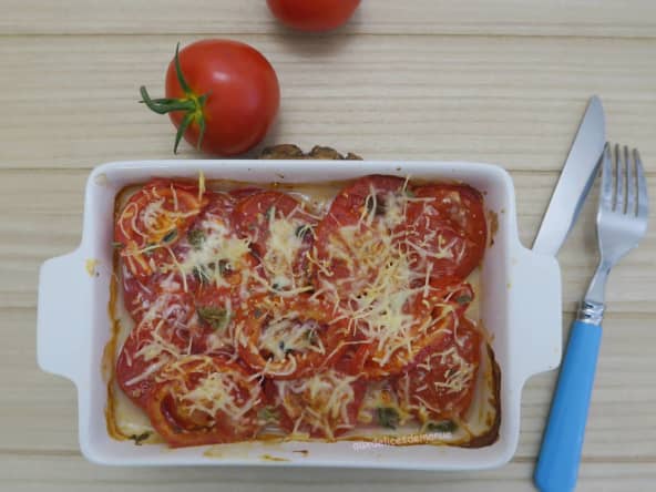 Gratin de tomates à  la cancoillotte