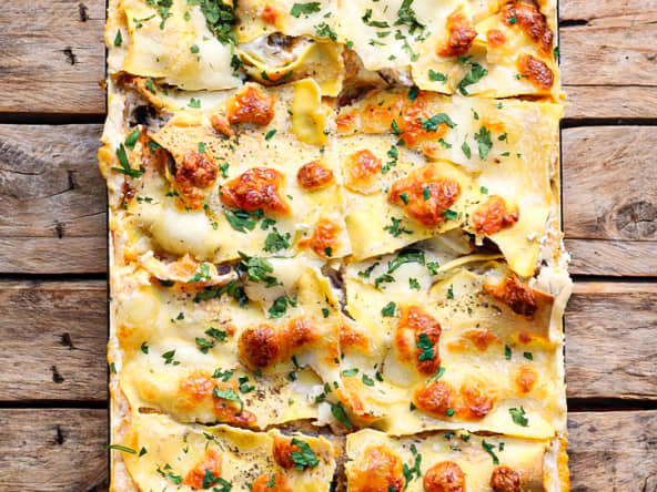 Lasagnes courge et champignons