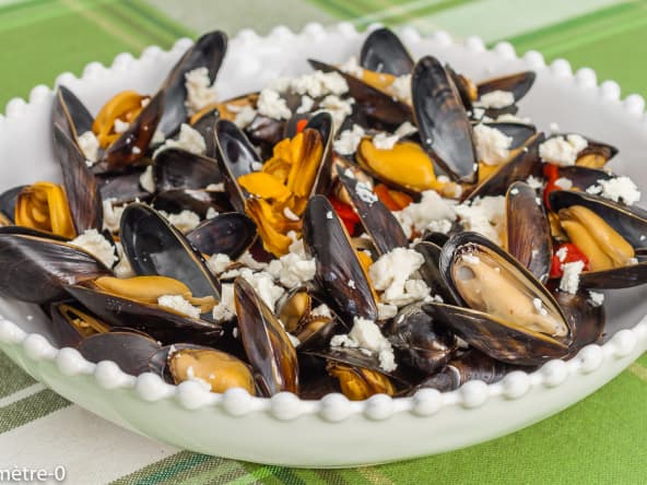 Moules au poivrons et à la fêta