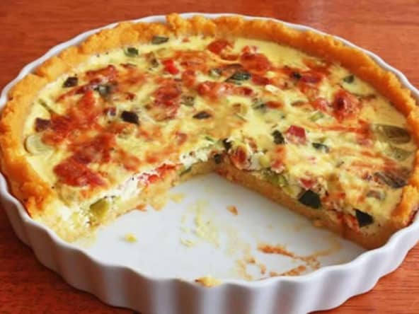 Quiche poireaux et tomates