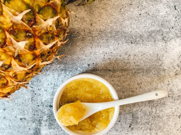 Confiture à l'ananas et à la vanille