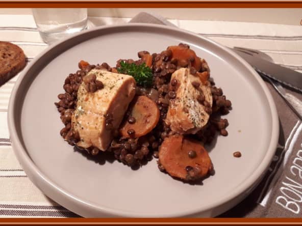 Lentilles au saumon