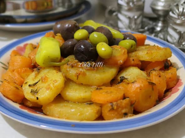 Entrée chaude de pommes de terre et carottes