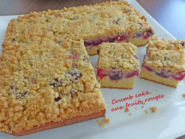 Crumb cake aux fruits rouges