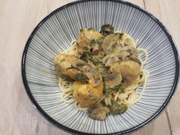 Boulettes de poulet au curry lait de coco