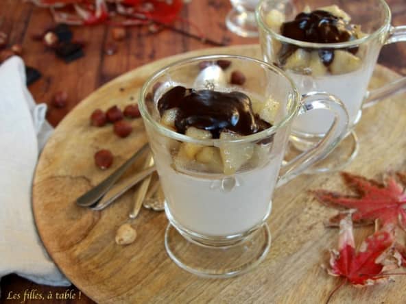 Panna cotta noisettes et poires