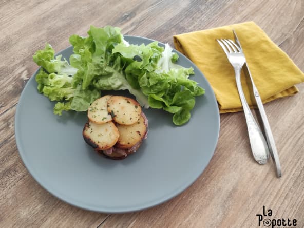 Pomme de terre sablée au canard