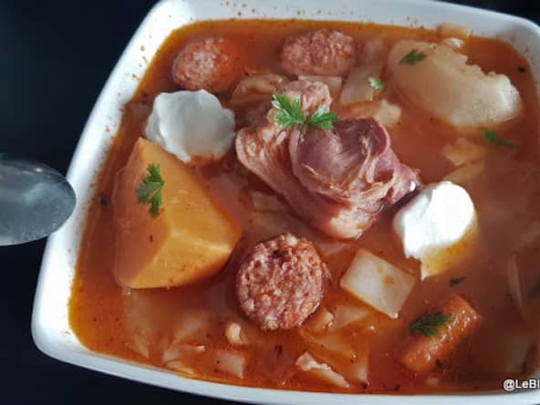 Soupe au chou sans pommes de terre