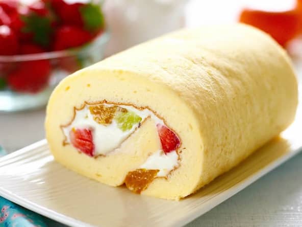 Bûche de noël aux fruits