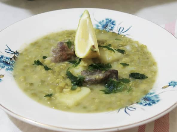 MARKA OU MARKET JÉLBENA YÉBSSA- RAGOÛT DE POIS CASSÉS SAUCE BLANCHE AU CITRON