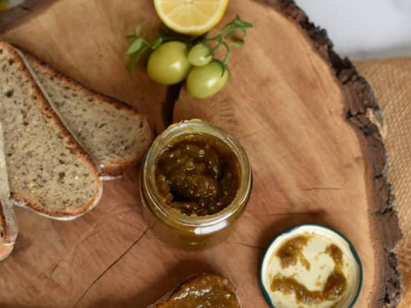Confiture de tomate verte citron cardamome ou pain d’épice